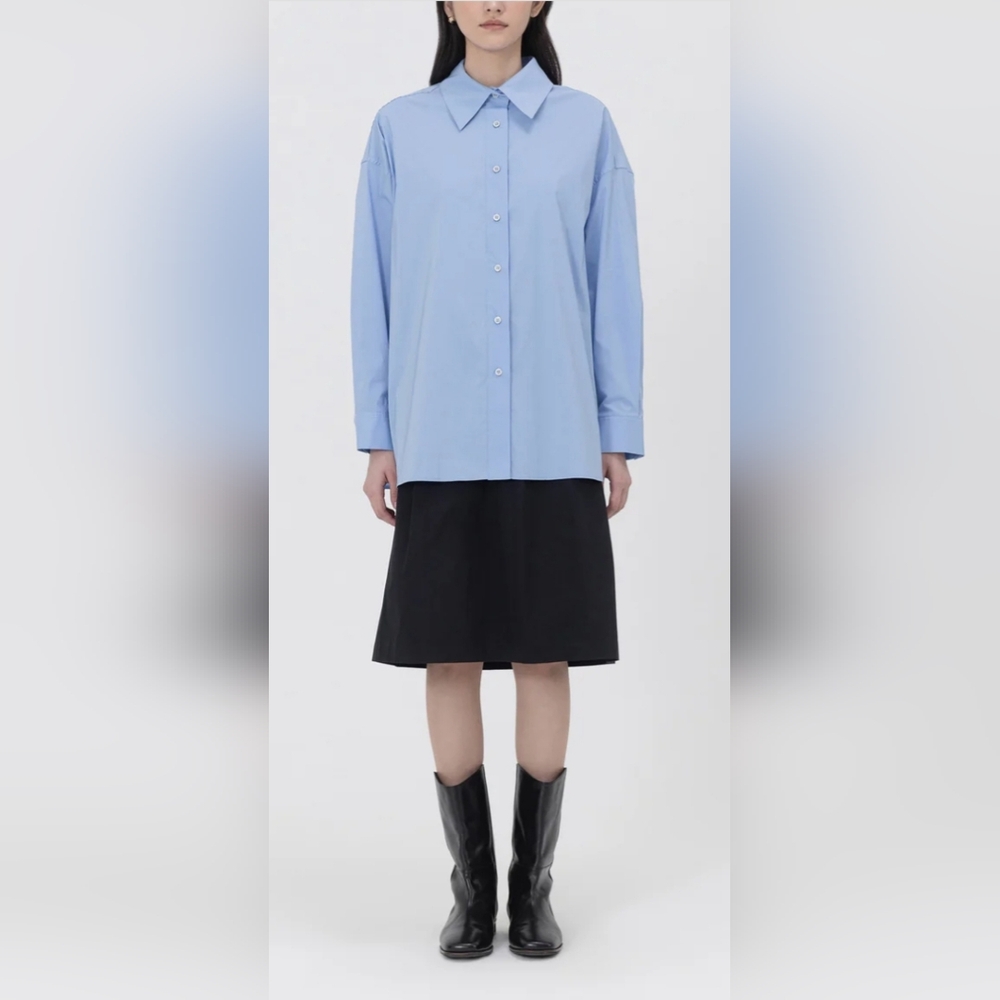PVCS SEALED! NWT! The Boxy Cotton Shirt Ver.2 in Blue. Sz F-XS/S/M. R2S!!